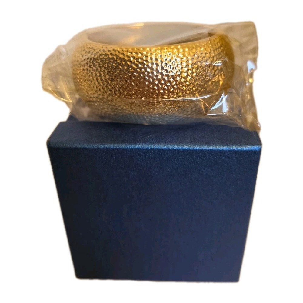 Alloy Bangle Hammered  Gold Hinged‎